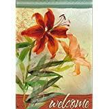 Tiger Lily Flag 2 Sided Welcome House Banner 96385 Heartland Flags