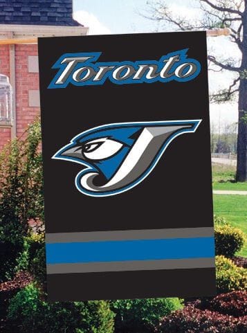 Toronto Blue Jays Flag 2 Sided Applique Throwback Black AFTOR Heartland Flags