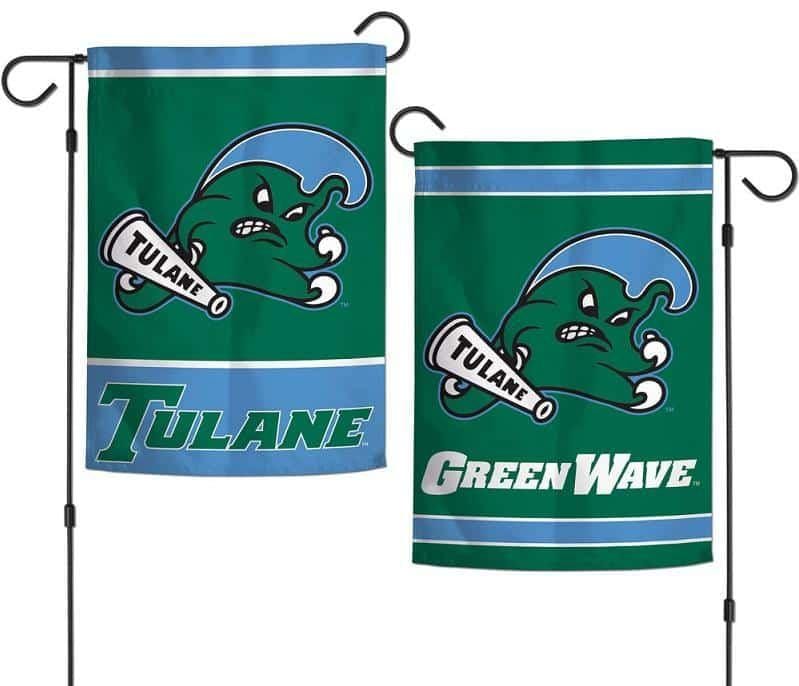 Tulane University Garden Flag 2 Sided Green Wave 65147119 Heartland Flags