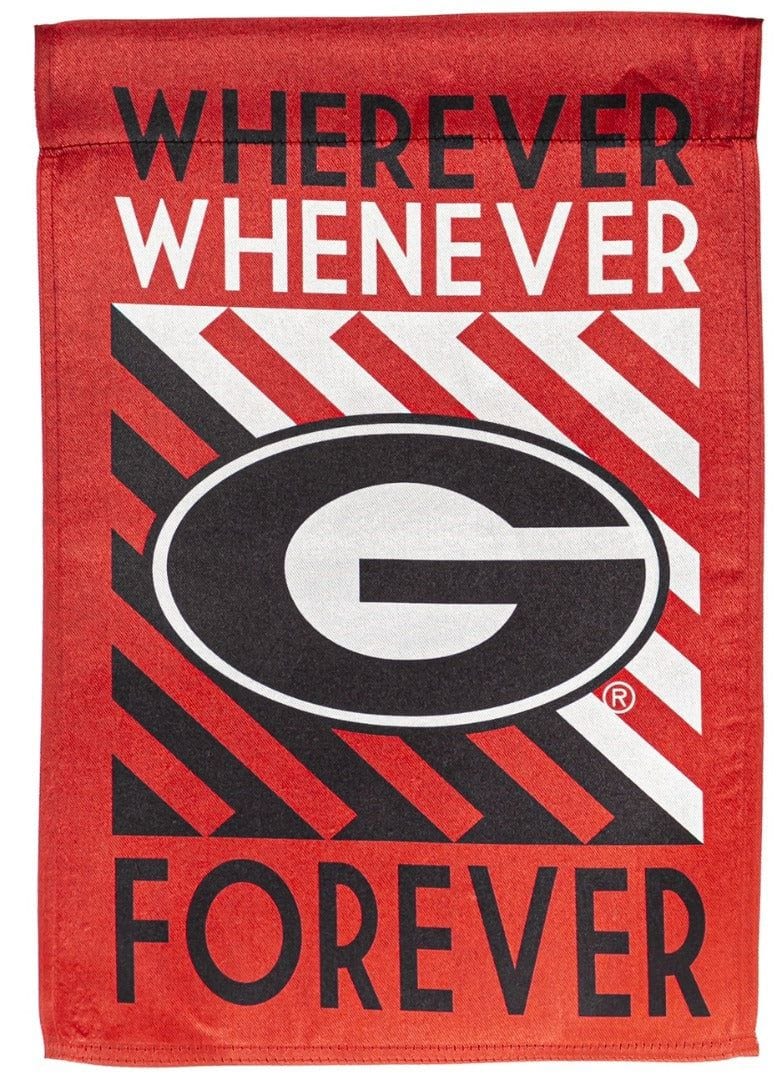 University of Georgia Bulldogs Garden Flag 2 Sided Wherever Whenever Forever 14LU914WWF Heartland Flags