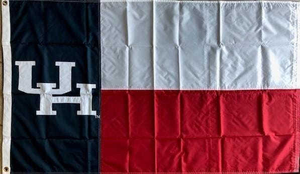 University of Houston Flag 3x5 State of Texas Applique 046030571 Heartland Flags