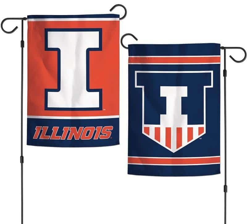 University of Illinois Garden Flag 2 Sided Illini 81065119 Heartland Flags
