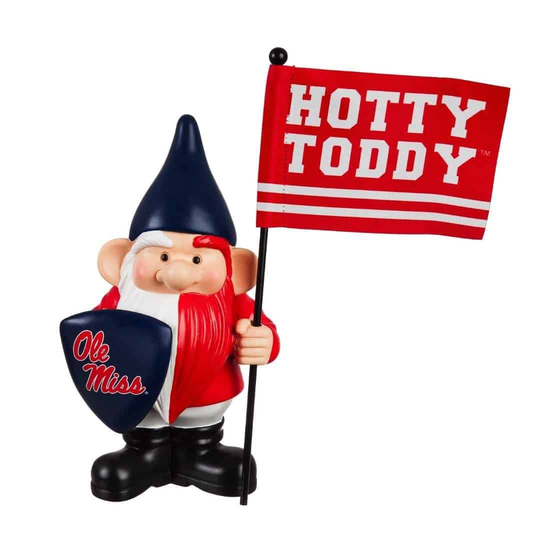 University of Mississippi Gnome with Flag Hotty Toddy 54959FHG Heartland Flags