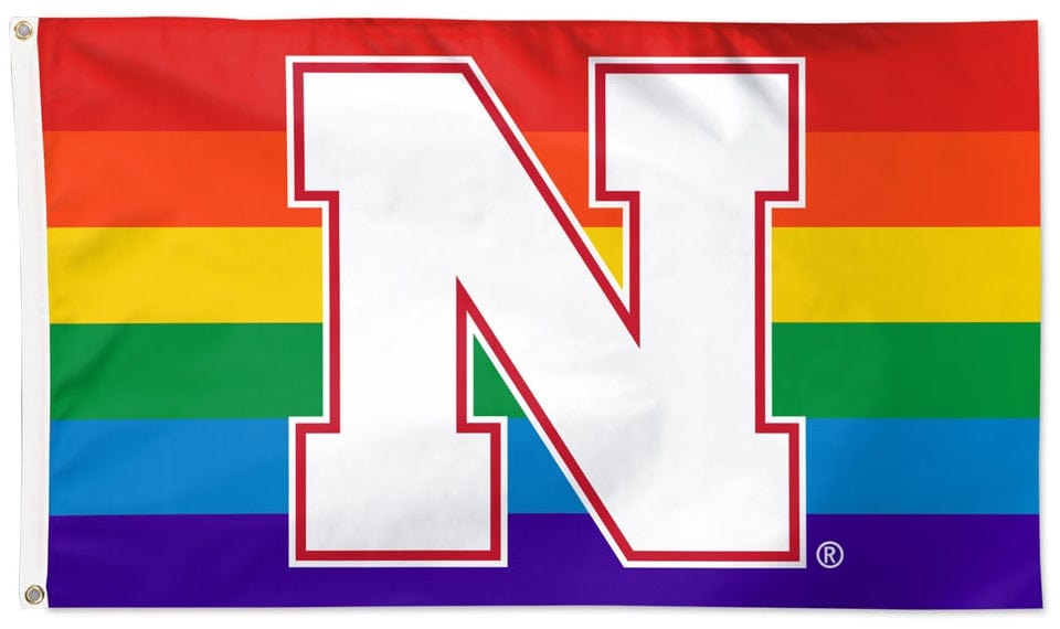 University of Nebraska Flag 3x5 Pride Rainbow 35908321 Heartland Flags
