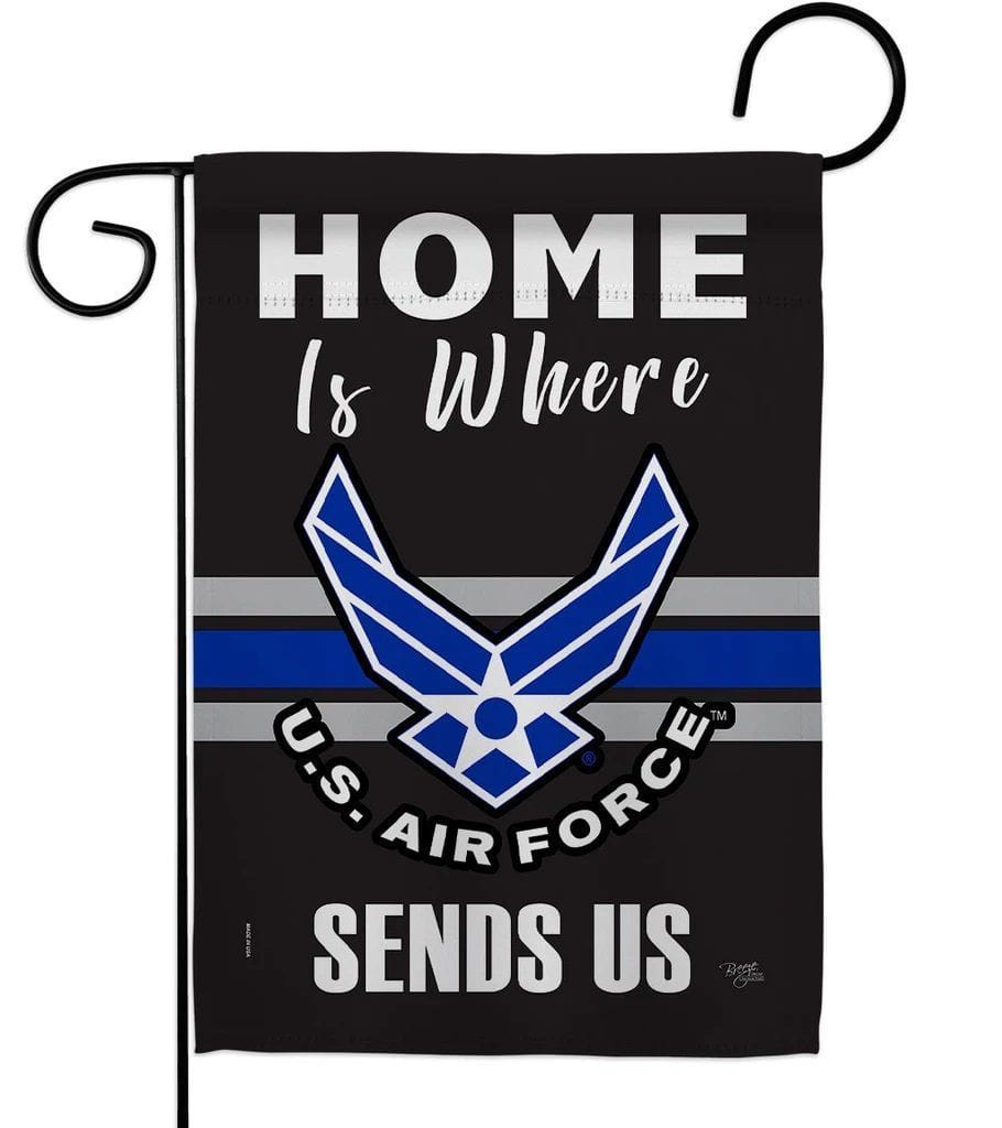 US Air Force Garden Flag 2 Sided Home Is Where 58460 Heartland Flags
