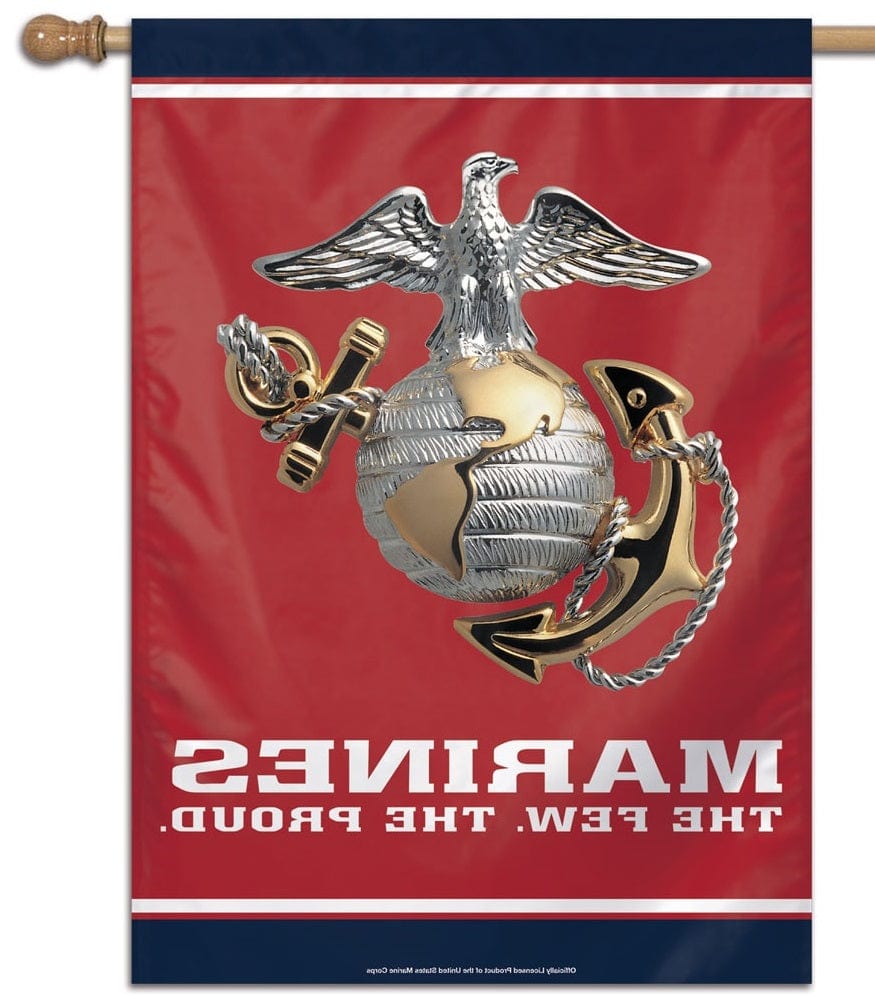 US Marines Flag Vertical Logo House Banner 43680117 Heartland Flags