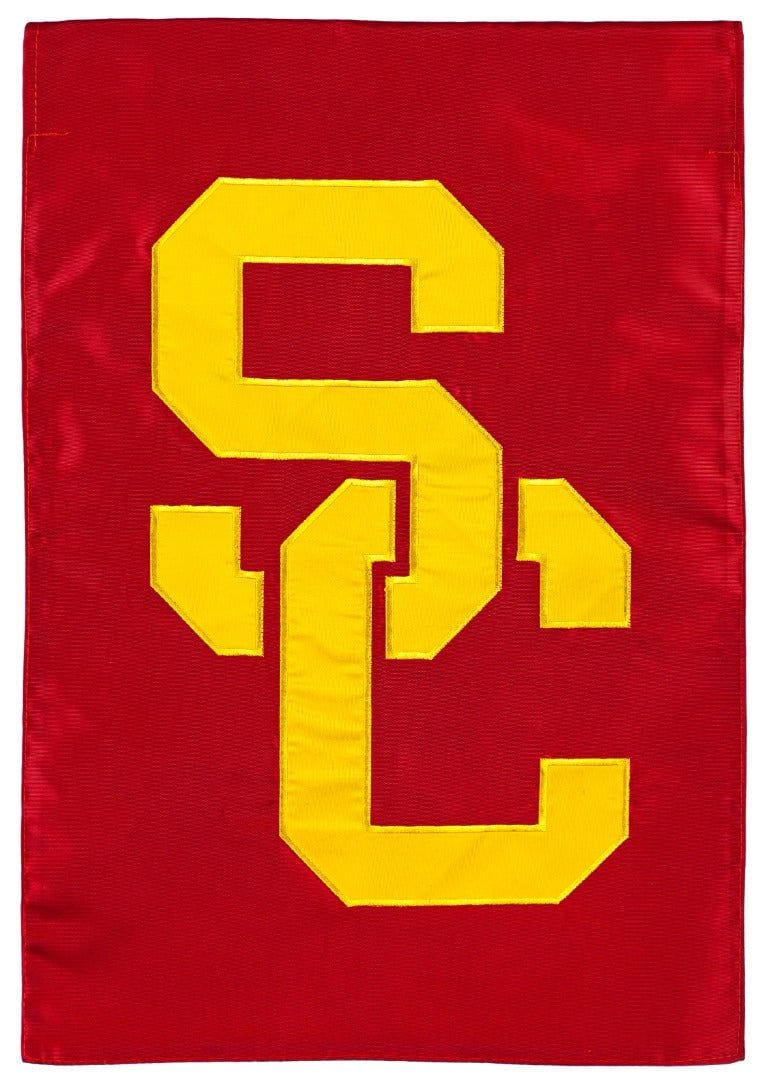 USC Trojans Garden Flag 2 Sided Applique Logo 16A997 Heartland Flags