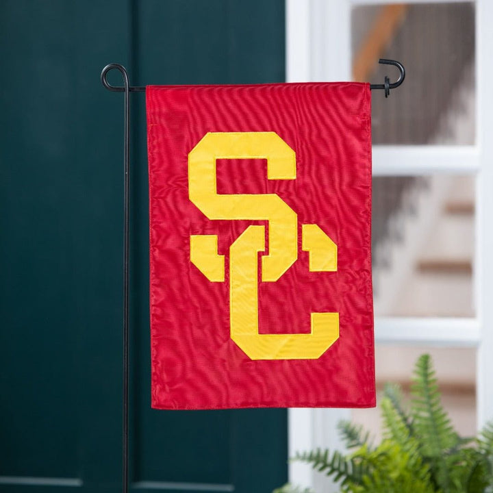 USC Trojans Garden Flag 2 Sided Applique Logo 16A997 Heartland Flags