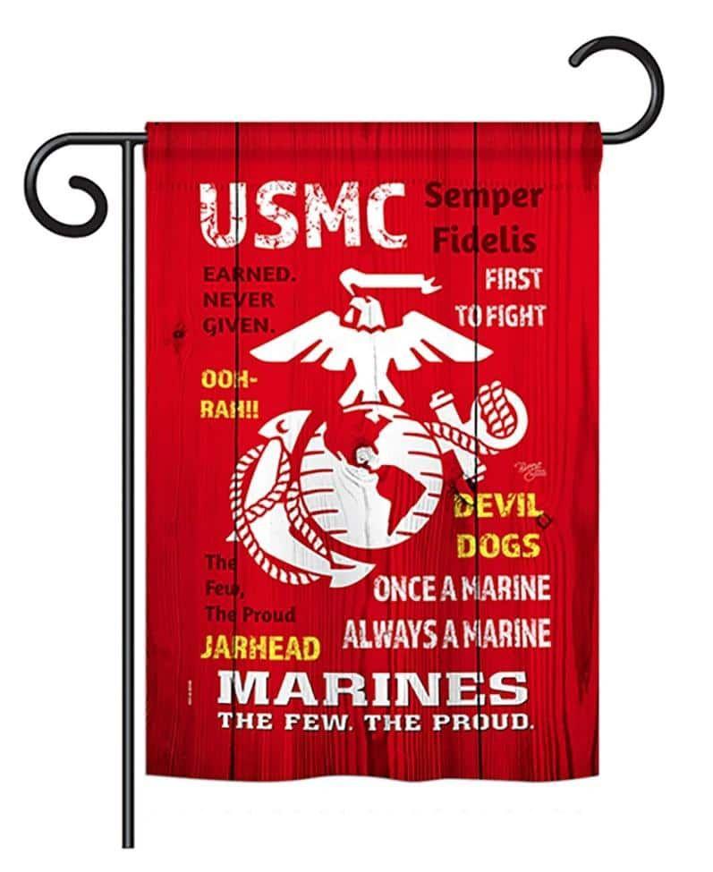 USMC 2 Sided Always A Marine Garden Flag 58405 Heartland Flags