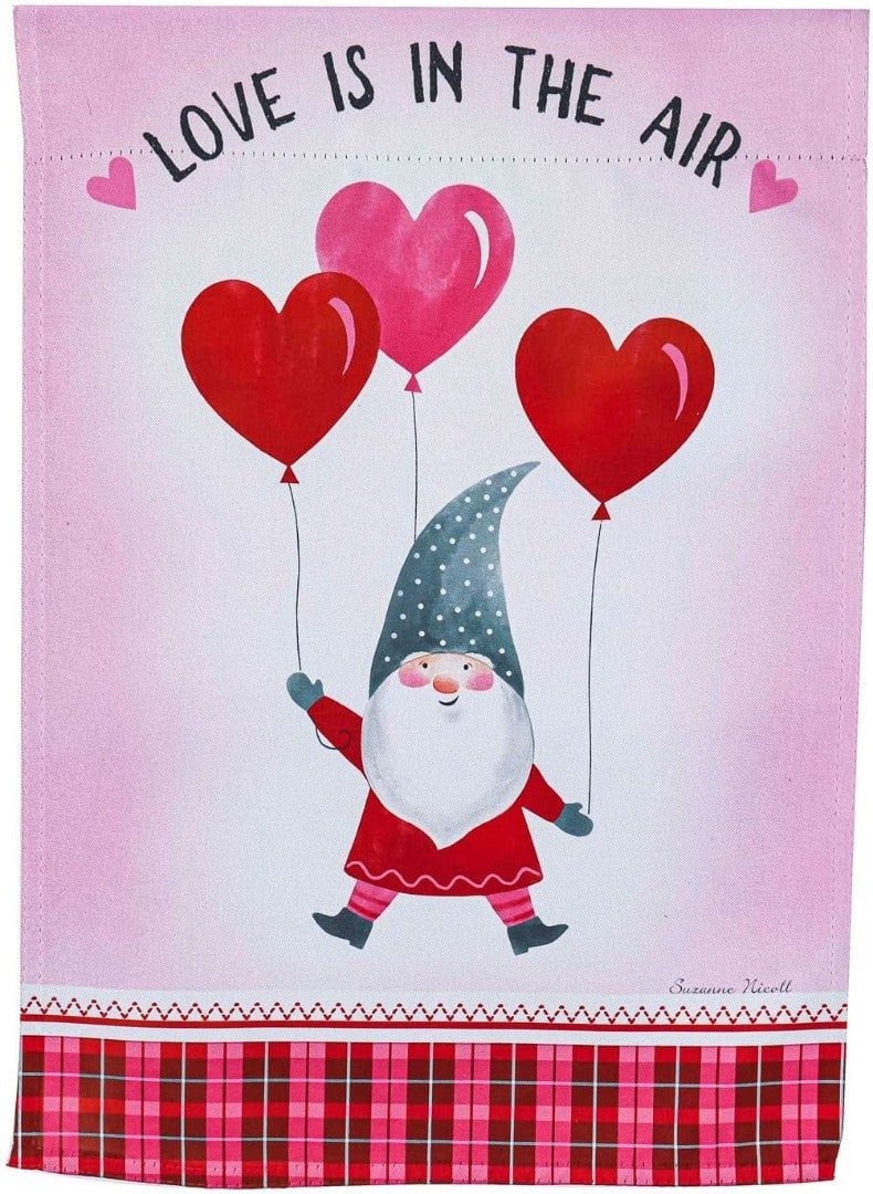Valentine Love Gnome Garden Flag 2 Sided Decorative 14S10241 Heartland Flags