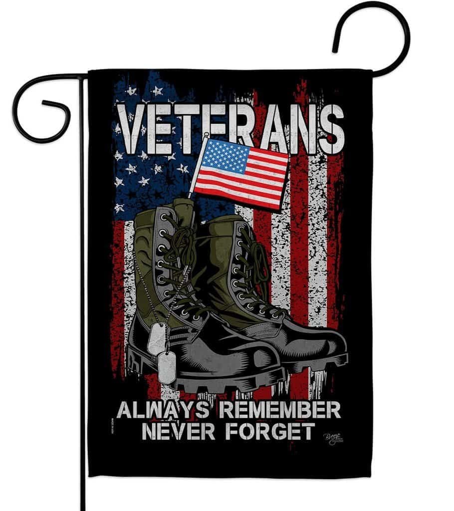 Veterans Always Remember Garden Flag 2 Sided 58485 Heartland Flags