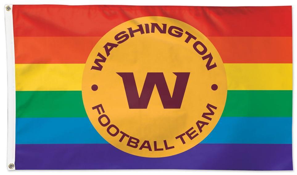 Washington Football Team Flag 3x5 Rainbow Pride 29259221 Heartland Flags