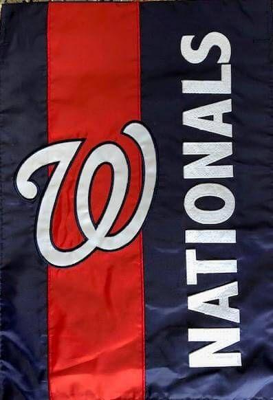 Washington Nationals Garden Flag 2 Sided Applique Embellished 16SF4229 Heartland Flags