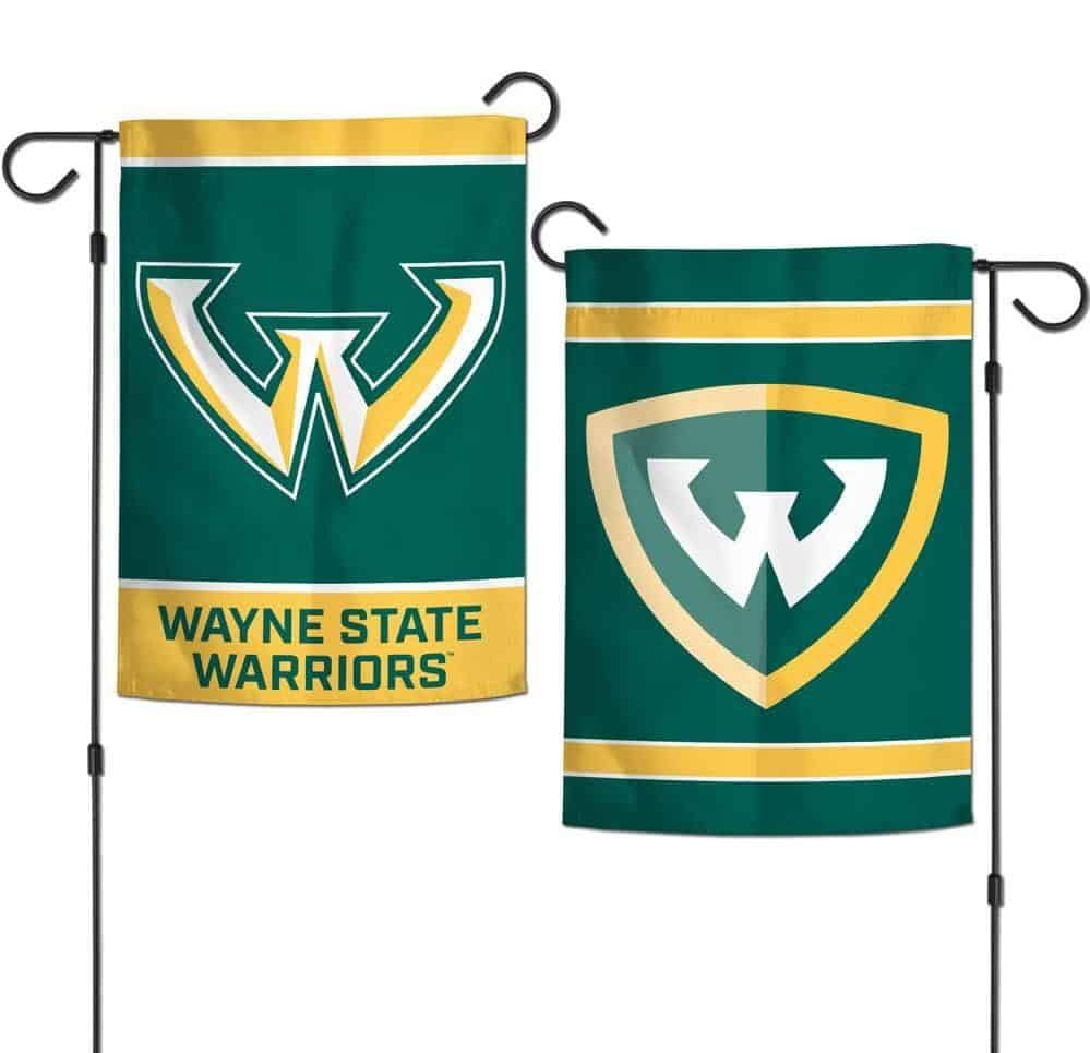 Wayne State Warriors Garden Flag 2 Sided 27417321 Heartland Flags