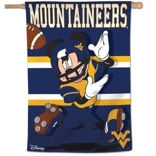 West Virginia Banner Mickey Mouse Mountaineers Football House Flag 82382117 Heartland Flags