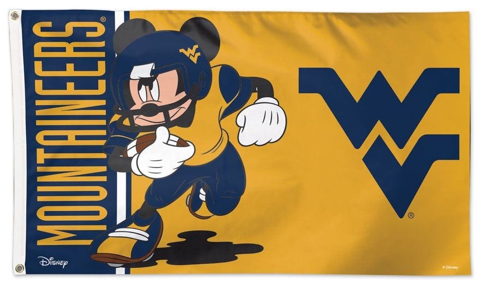 West Virginia Mountaineers Flag 3x5 Mickey Mouse Football 79794117 Heartland Flags