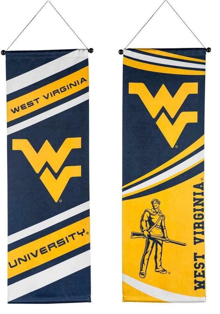 West Virginia University Flag 2 Sided Dowel Banner 13DS967FB Heartland Flags
