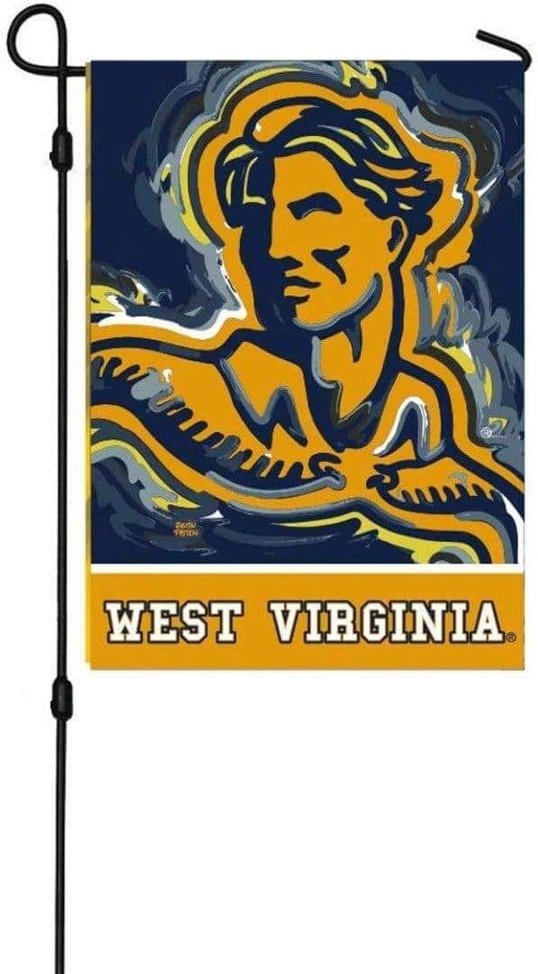 West Virginia University Garden Flag 2 Sided Justin Patten Mountaineers 14S967JPA Heartland Flags
