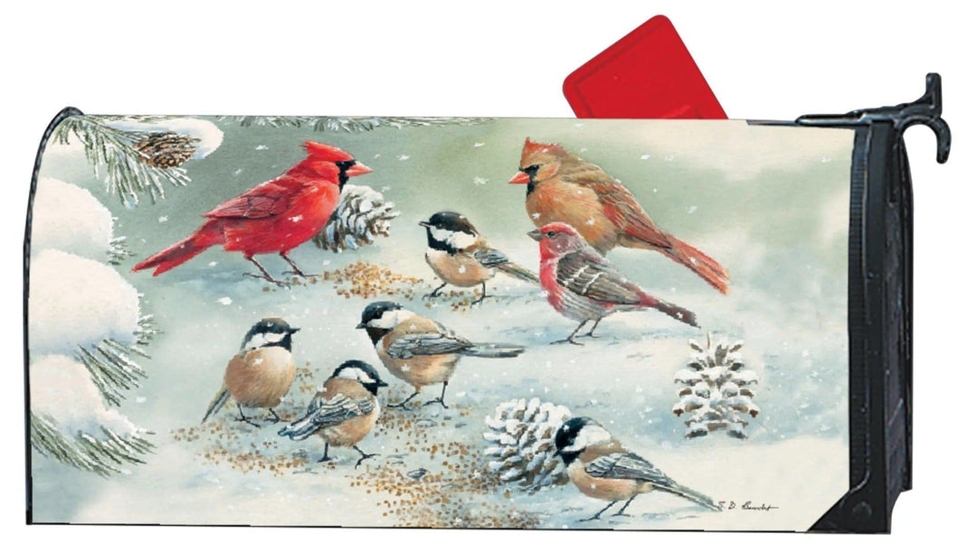 Winter Bird Feeding Mailbox Cover Mailwrap 03160 Heartland Flags