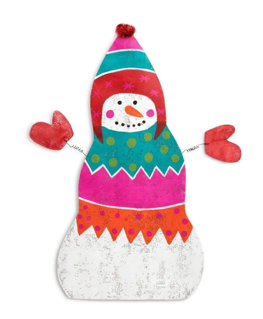 Winter Colorful Snowman Door Hanger Peri Woltjer Screenings 2020210308 Heartland Flags