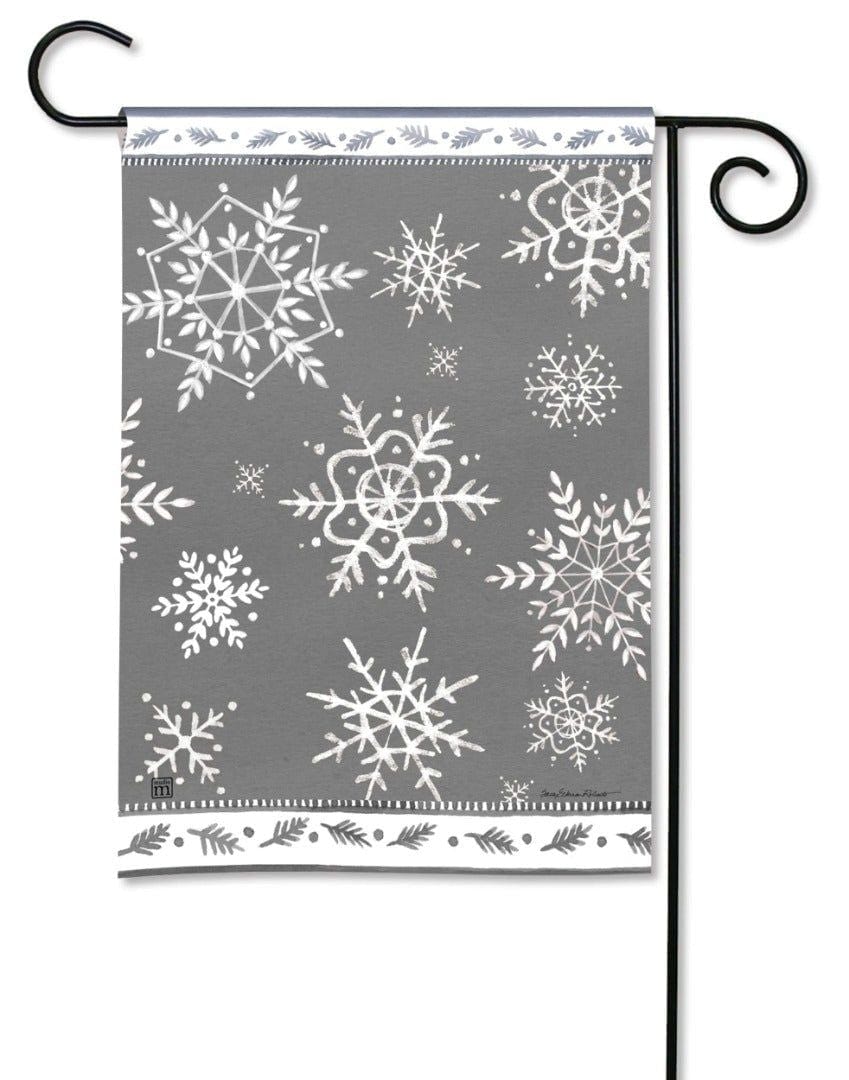 Winter Snowflakes Garden Flag 2 Sided 33166 Heartland Flags