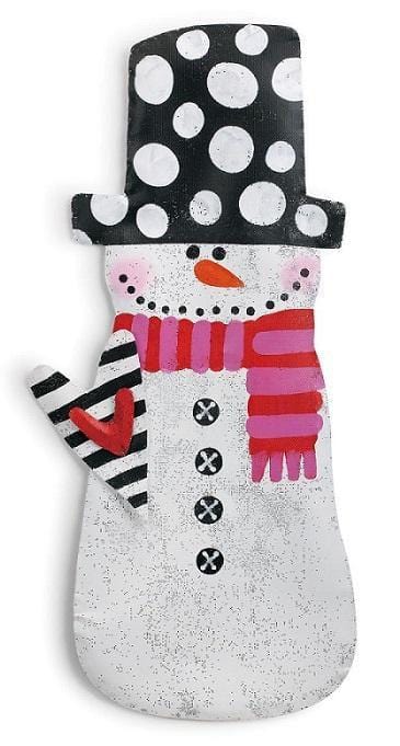 Winter Snowman With Heart Winter Door Decoration Peri Woltjer 2020180659 Heartland Flags