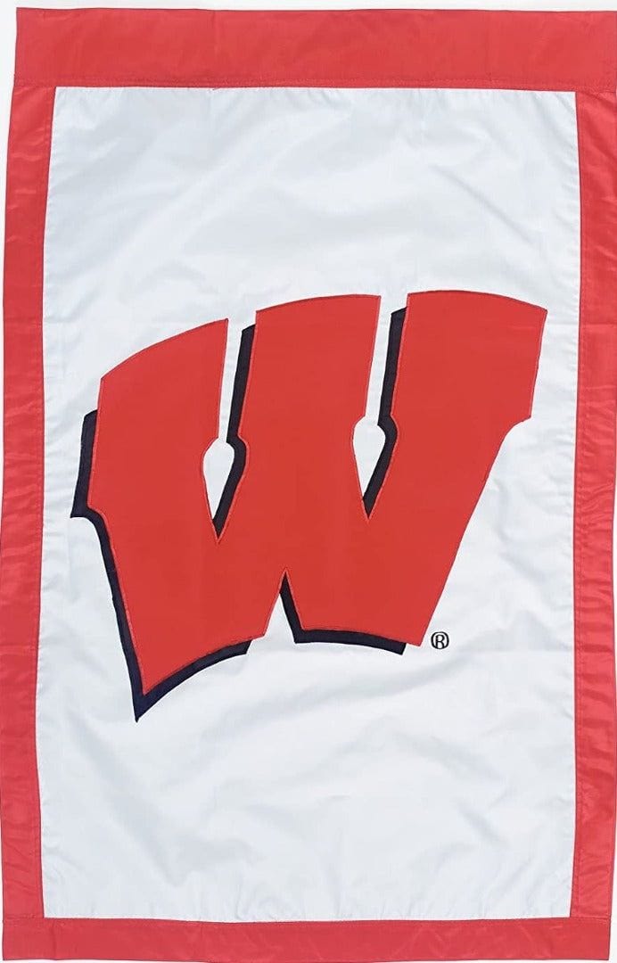Wisconsin Badgers Flag 2 Sided Applique Banner 15984B Heartland Flags