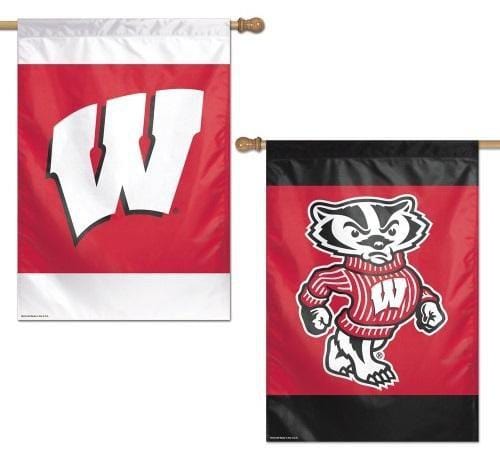 Wisconsin Badgers Flag 2 Sided Double Logo House Banner 21879013 Heartland Flags