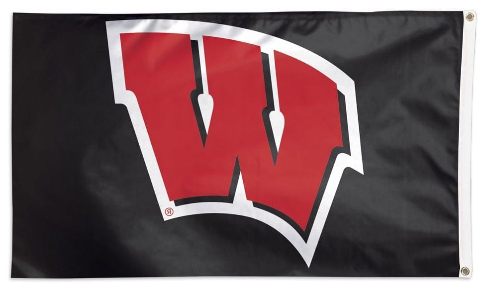 Wisconsin Badgers Flag 3x5 Black 32788321 Heartland Flags