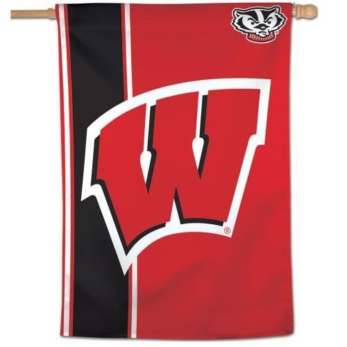 Wisconsin Badgers Striped Banner Bucky House Flag 61560118 Heartland Flags