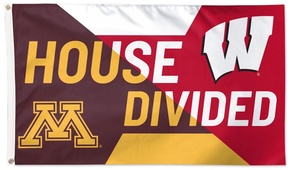 Wisconsin Minnesota House Divided Flag 3x5 Badgers Gophers 34284521 Heartland Flags