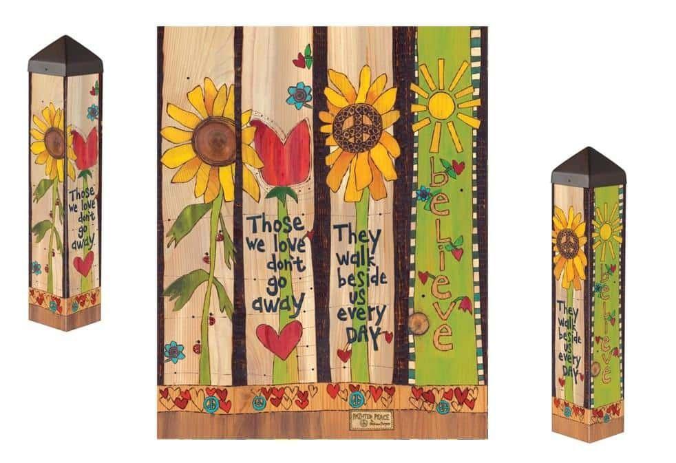With Us Everyday Art Pole 20 Inches Tall Those We Love Don't Go Away PL1183 Heartland Flags